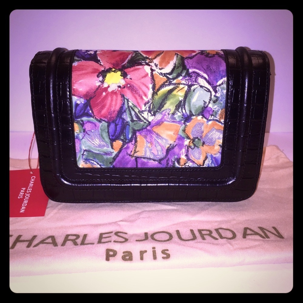 Charles Jourdan Alligator embossed Leather Bag